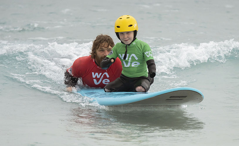 Marshall Janson and Ben Skinner surf The Wave credit TNR